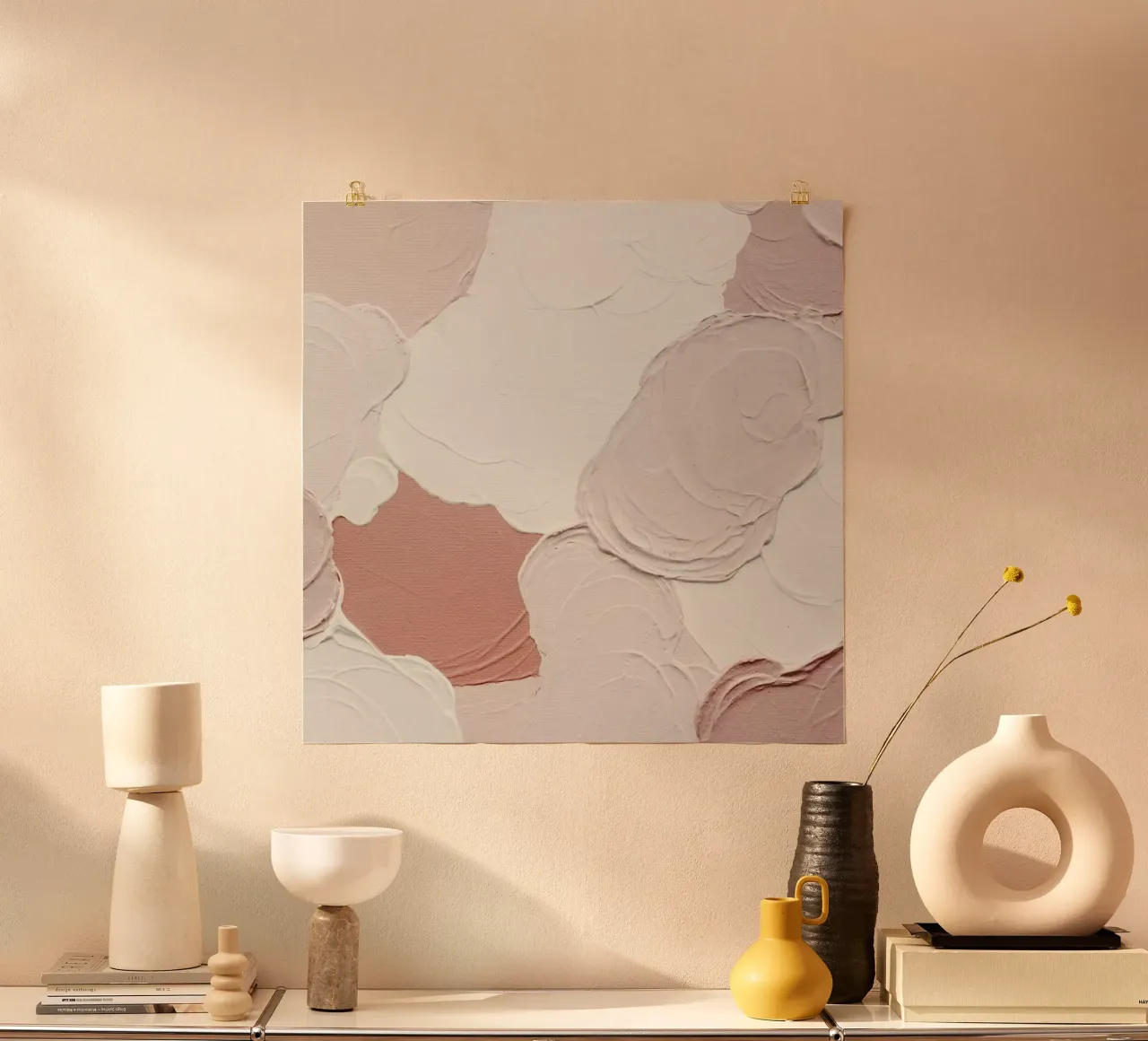 Cloudy Pink Abstract poster da Ingrid Beddoes