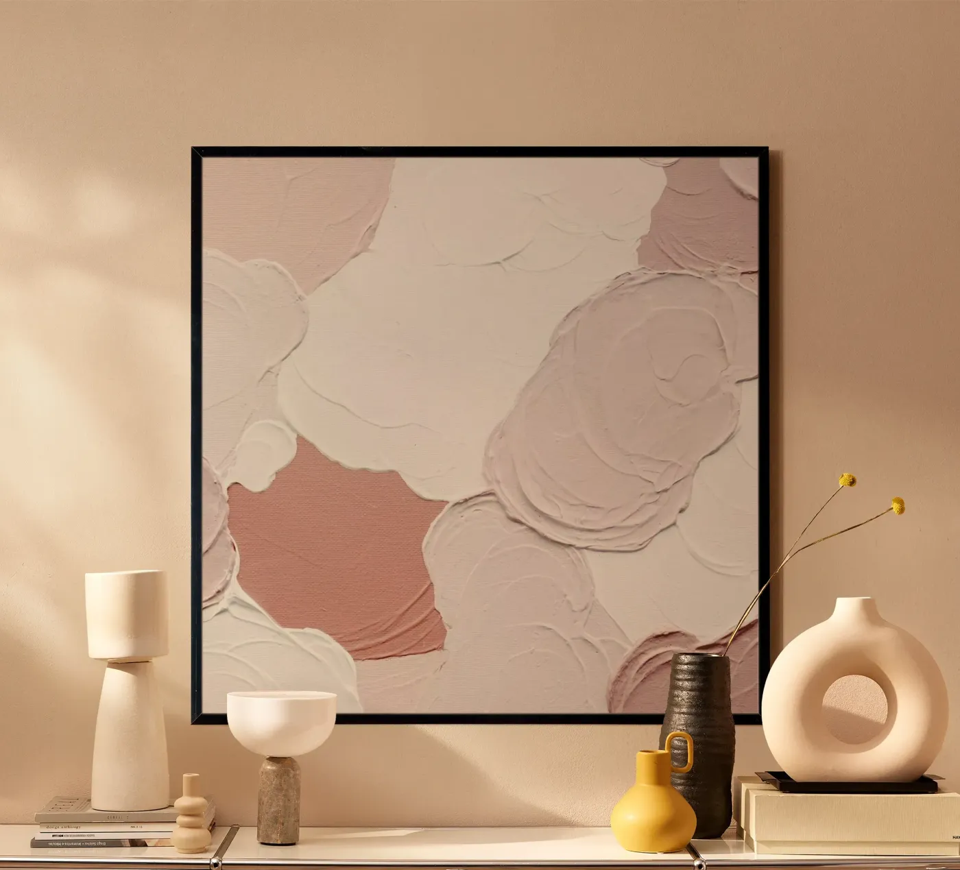 Cloudy Pink Abstract poster by Ingrid Beddoes
