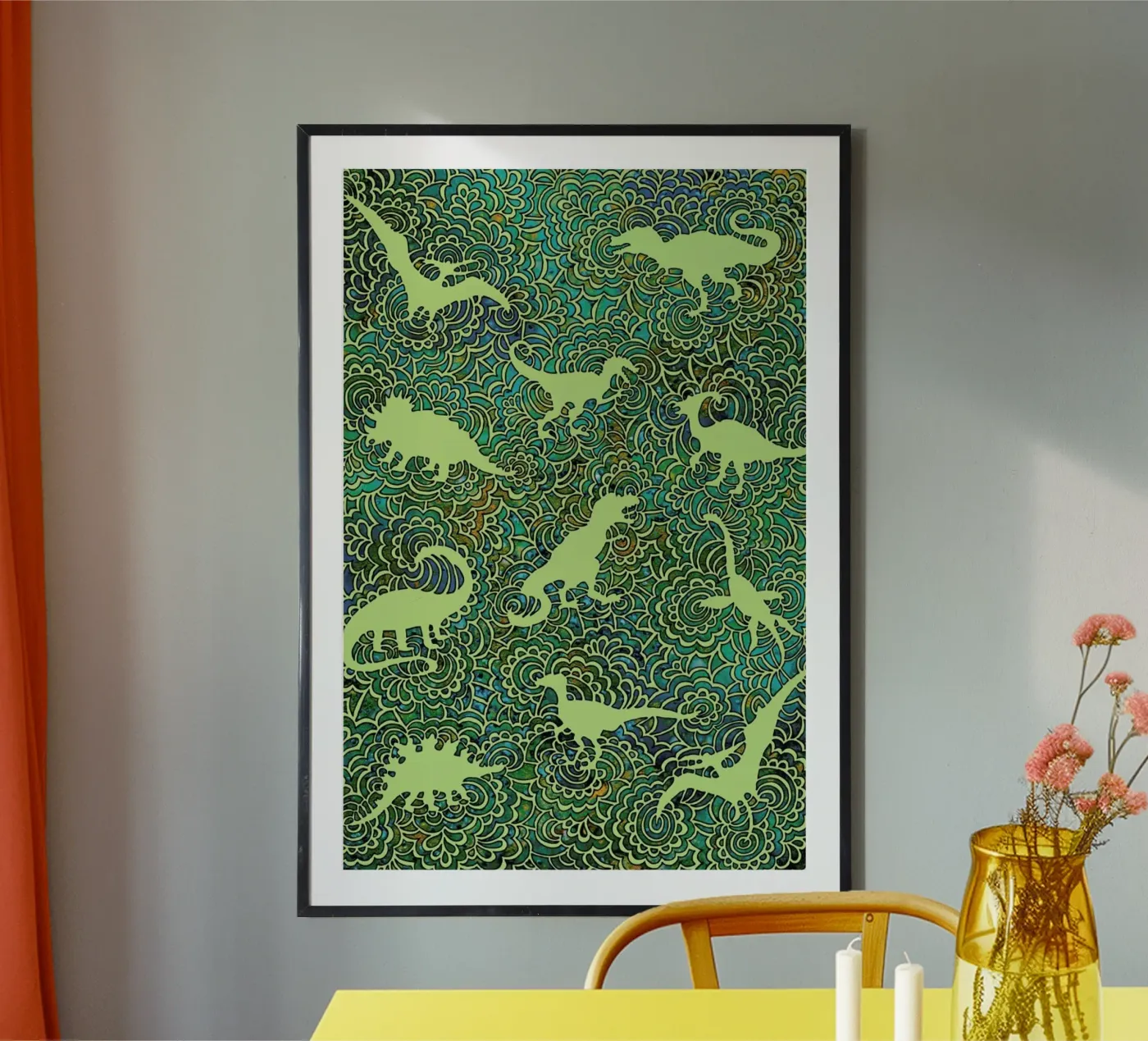 Green Dinos poster da KP Design