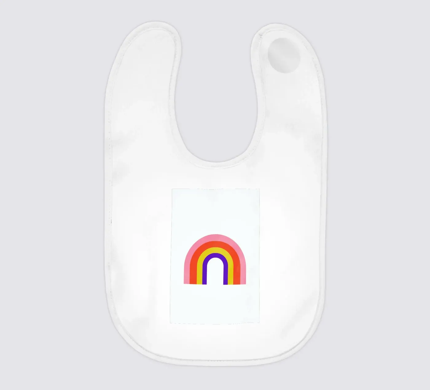 Rainbow baby slabbetje van Little Flourishes