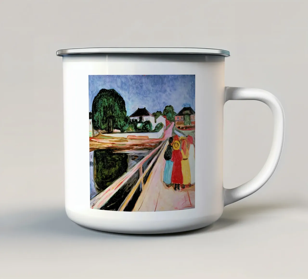 Munch - Girls on the Bridge tazza in smalto da ARTOTHEK