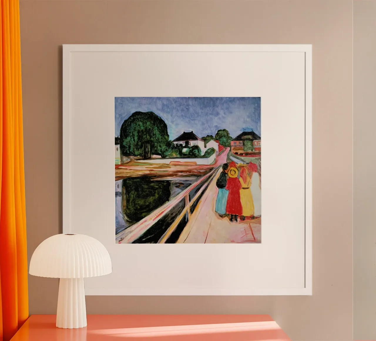 Munch - Girls on the Bridge poster da ARTOTHEK