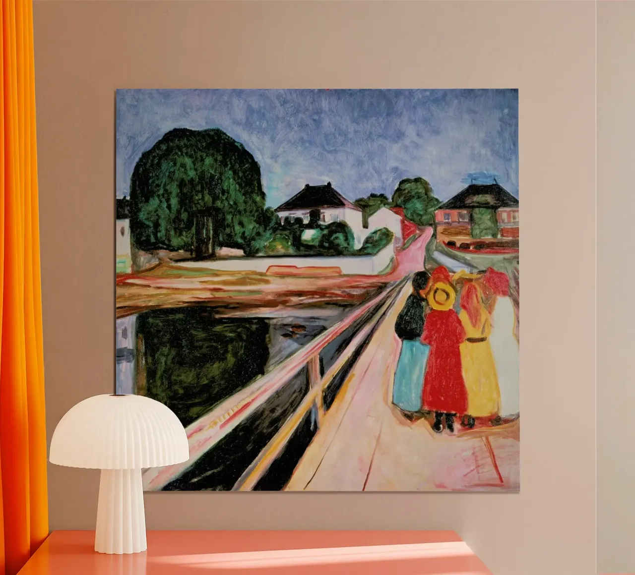 Munch - Girls on the Bridge poster da ARTOTHEK