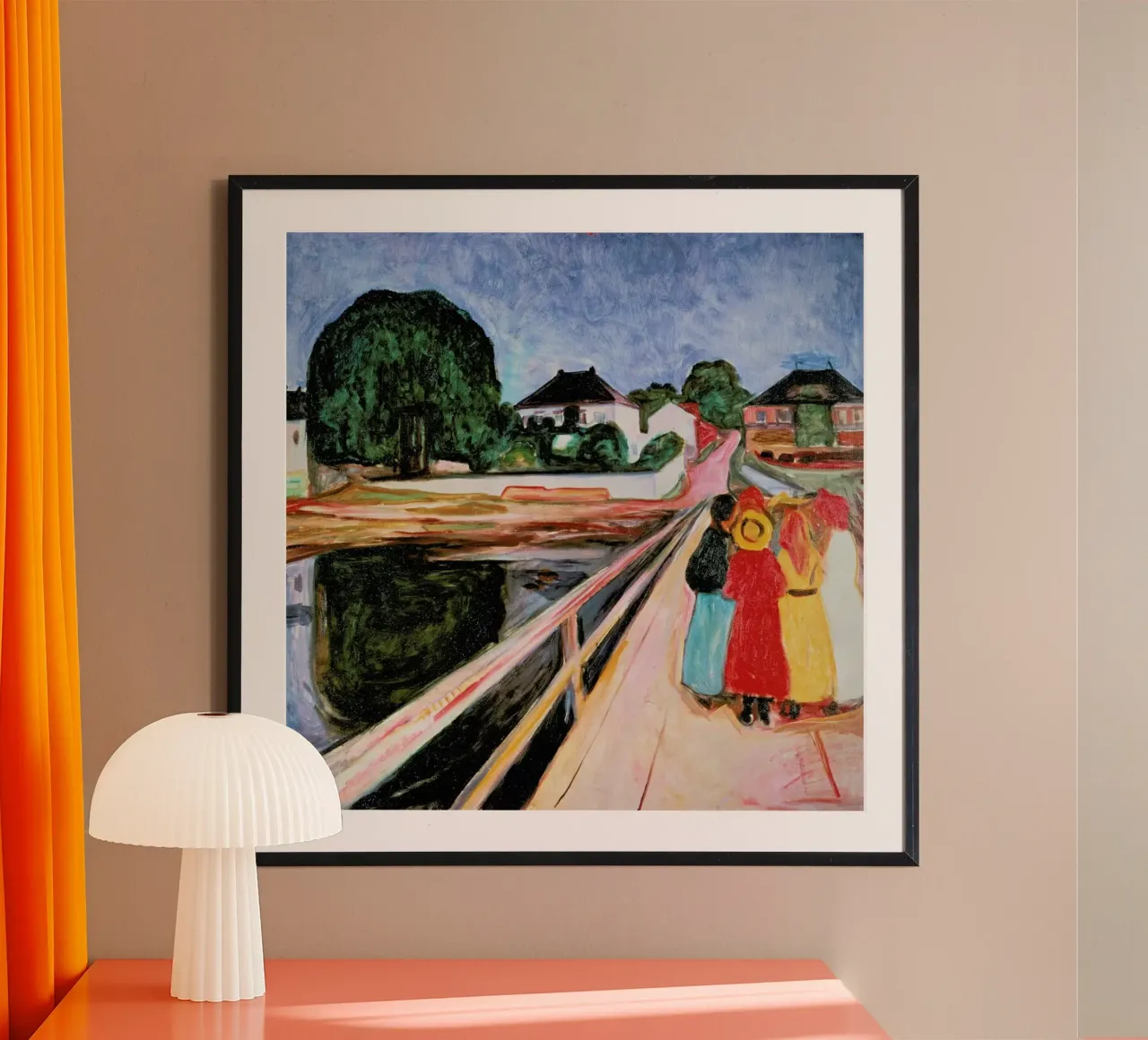 Munch - Girls on the Bridge poster da ARTOTHEK