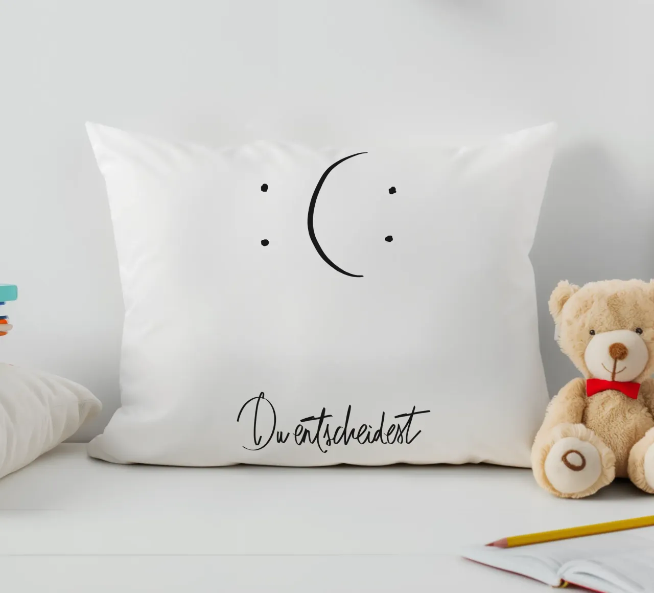 Das Leben ist Ansichtssache cuscino da QuooodZ by MooodzArt