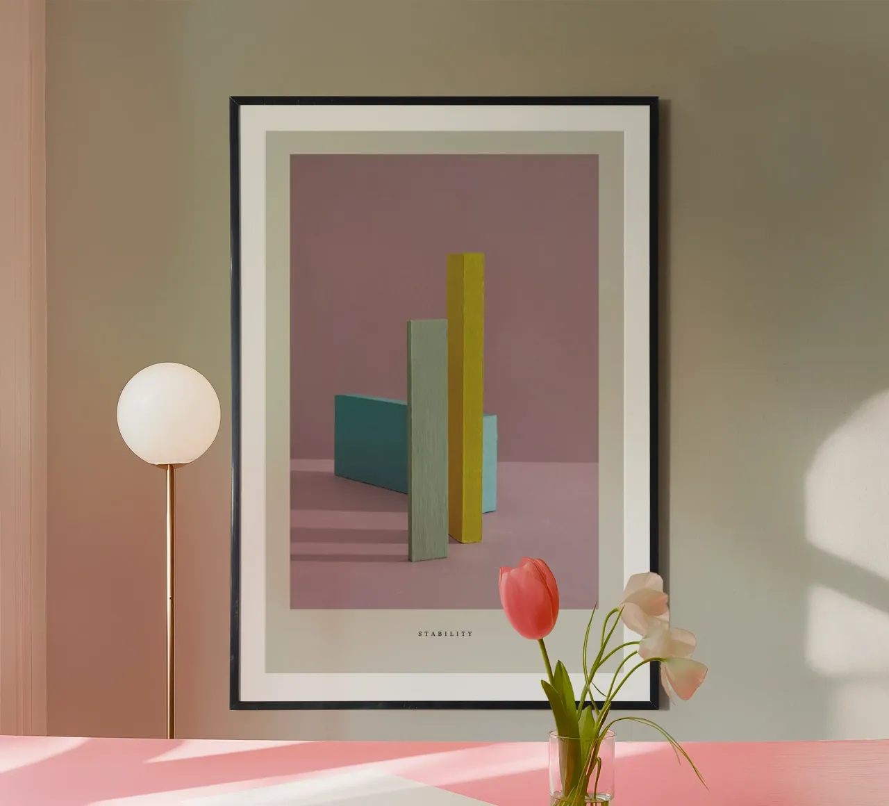Stability II poster con telaio in plastica da Graphite