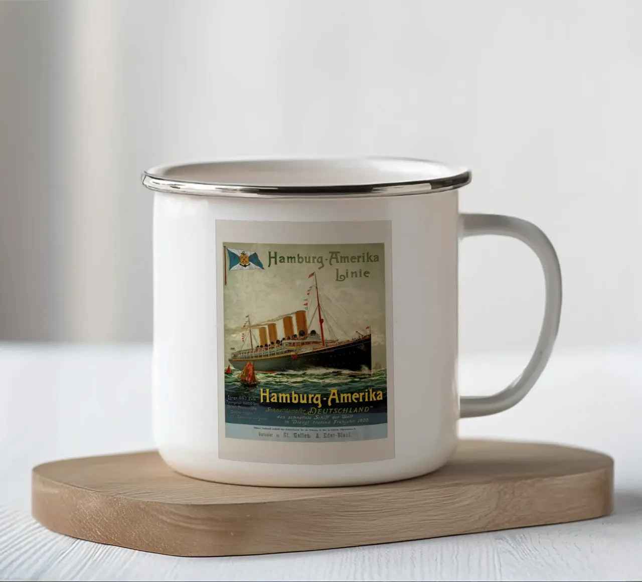 Hamburg-America Line tazza in smalto da ARTOTHEK