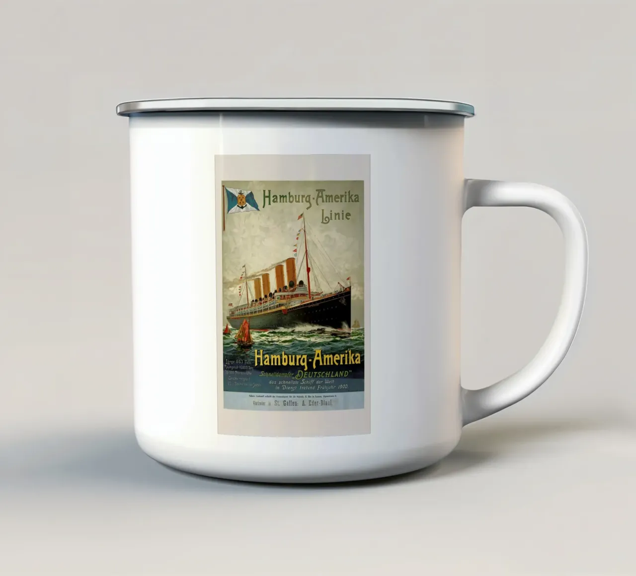Hamburg-America Line tazza in smalto da ARTOTHEK