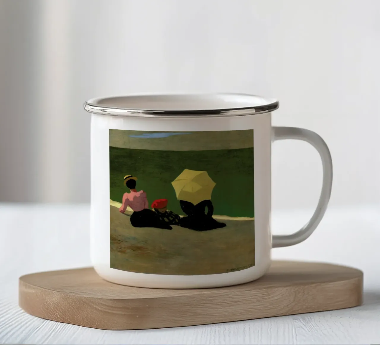 Vallotton - On the Beach tazza in smalto da ARTOTHEK