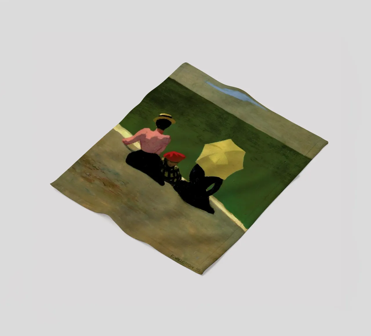 Vallotton - On the Beach fleece blanket by ARTOTHEK