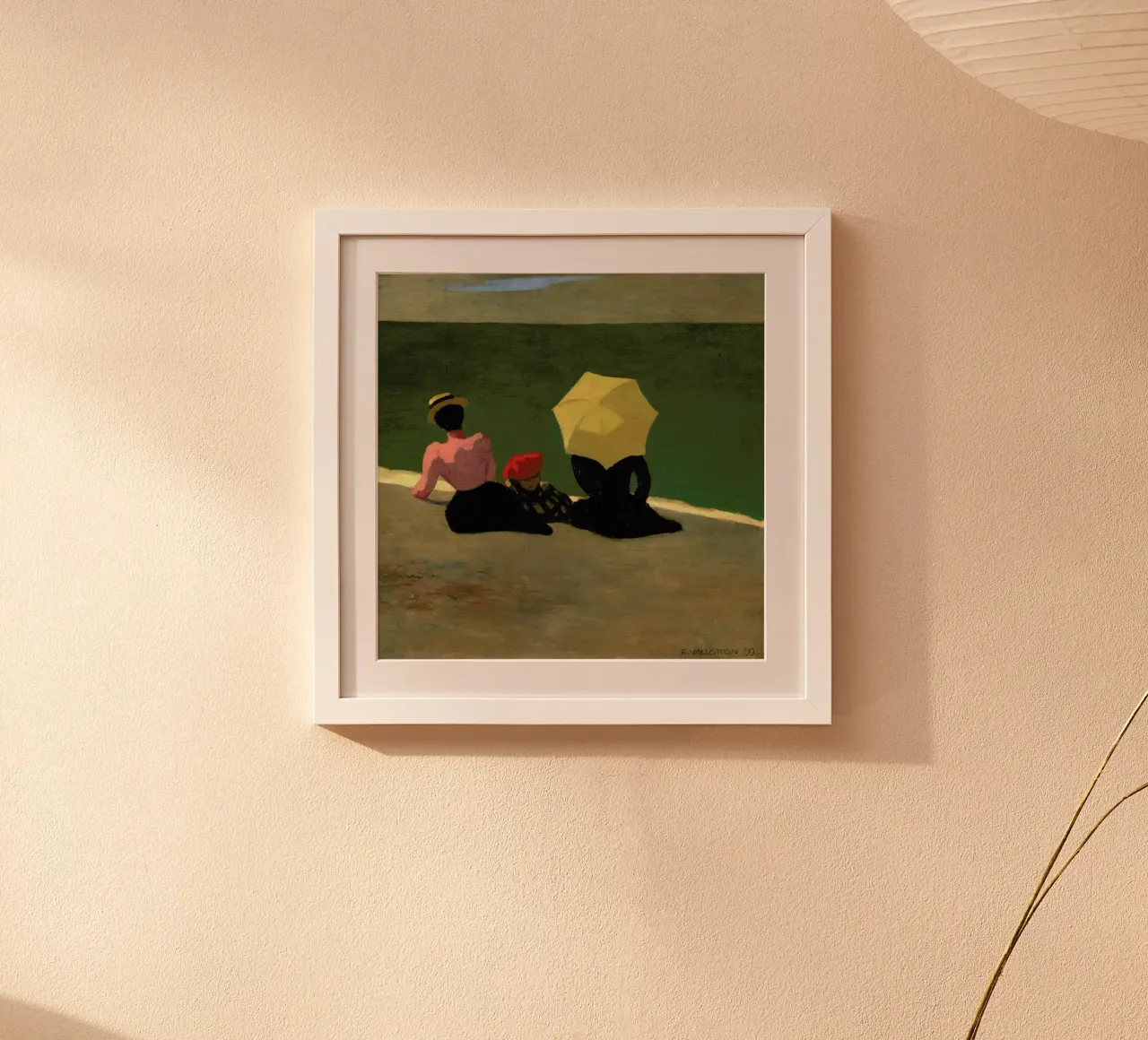 Vallotton - On the Beach poster con telaio in legno da ARTOTHEK
