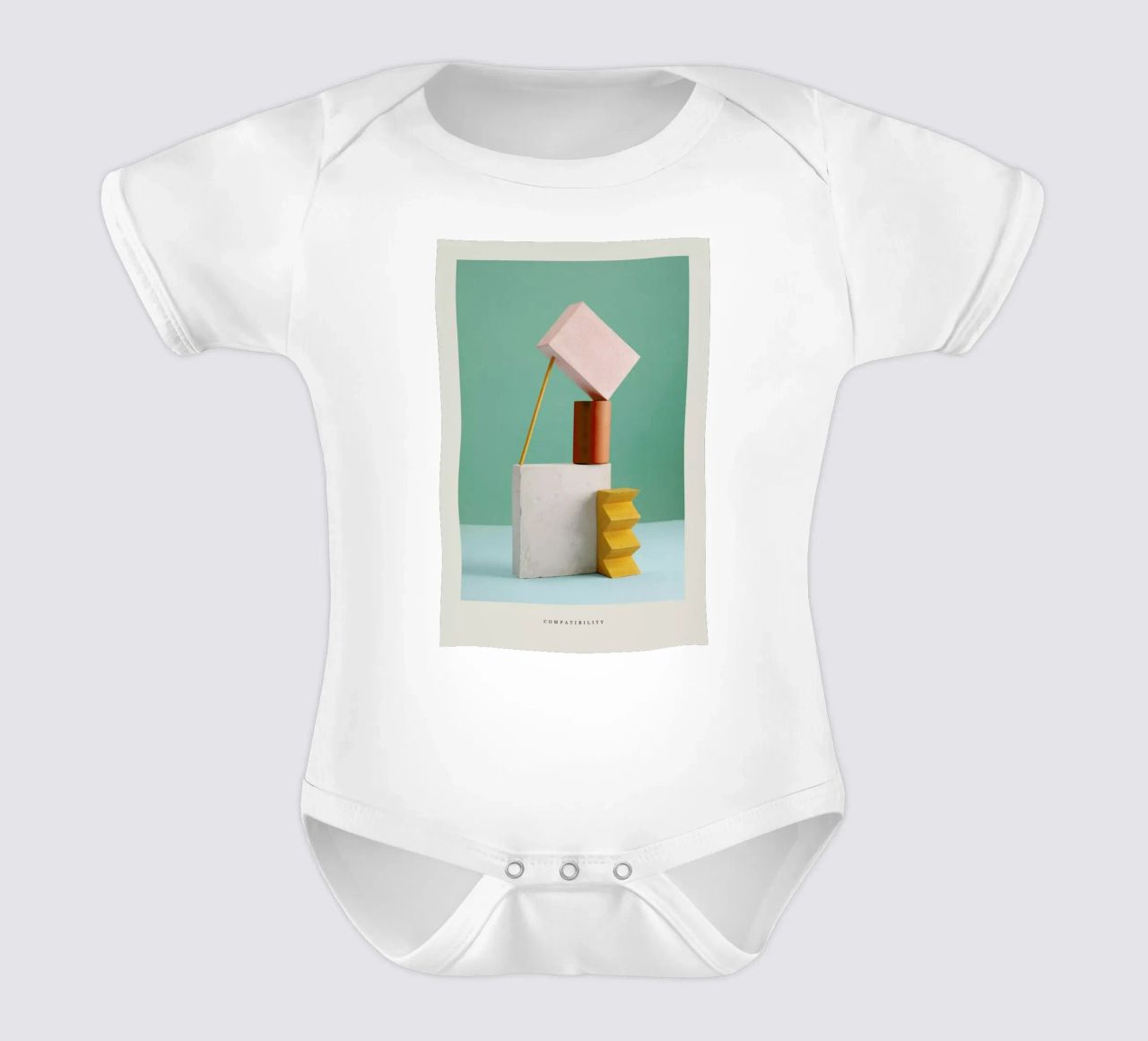 Compatibility II short-sleeve baby romper by Graphite