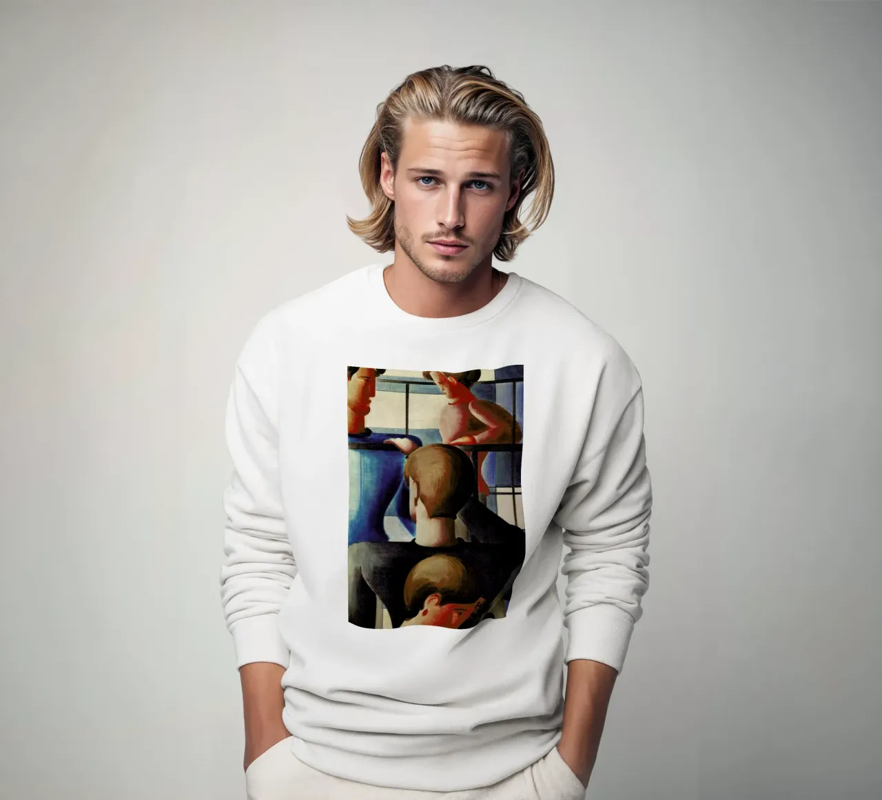 Schlemmer - Group at Railing I felpa da ARTOTHEK