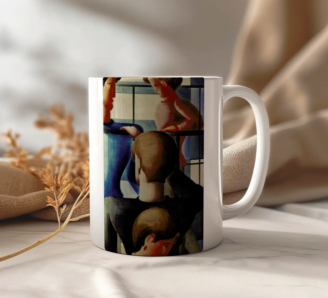 Schlemmer - Group at Railing I tazza in ceramica da ARTOTHEK