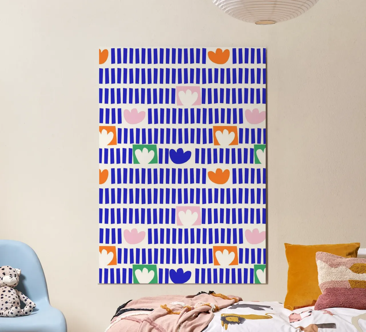 Blumen Abstrakt poster con telaio in legno da Lisa Jasmin Bauer