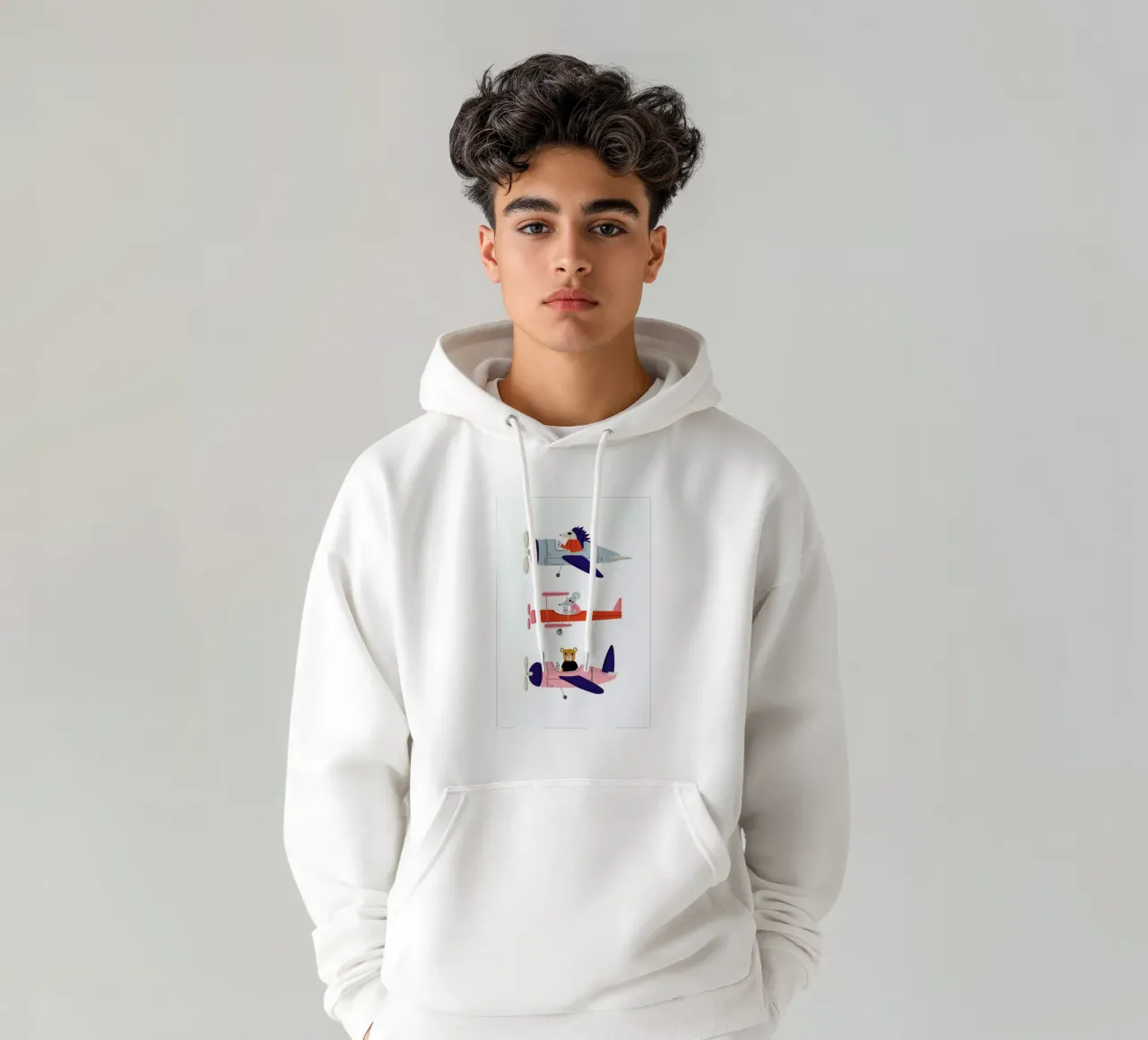 Aeroplane Race felpa con cappuccio da Little Flourishes