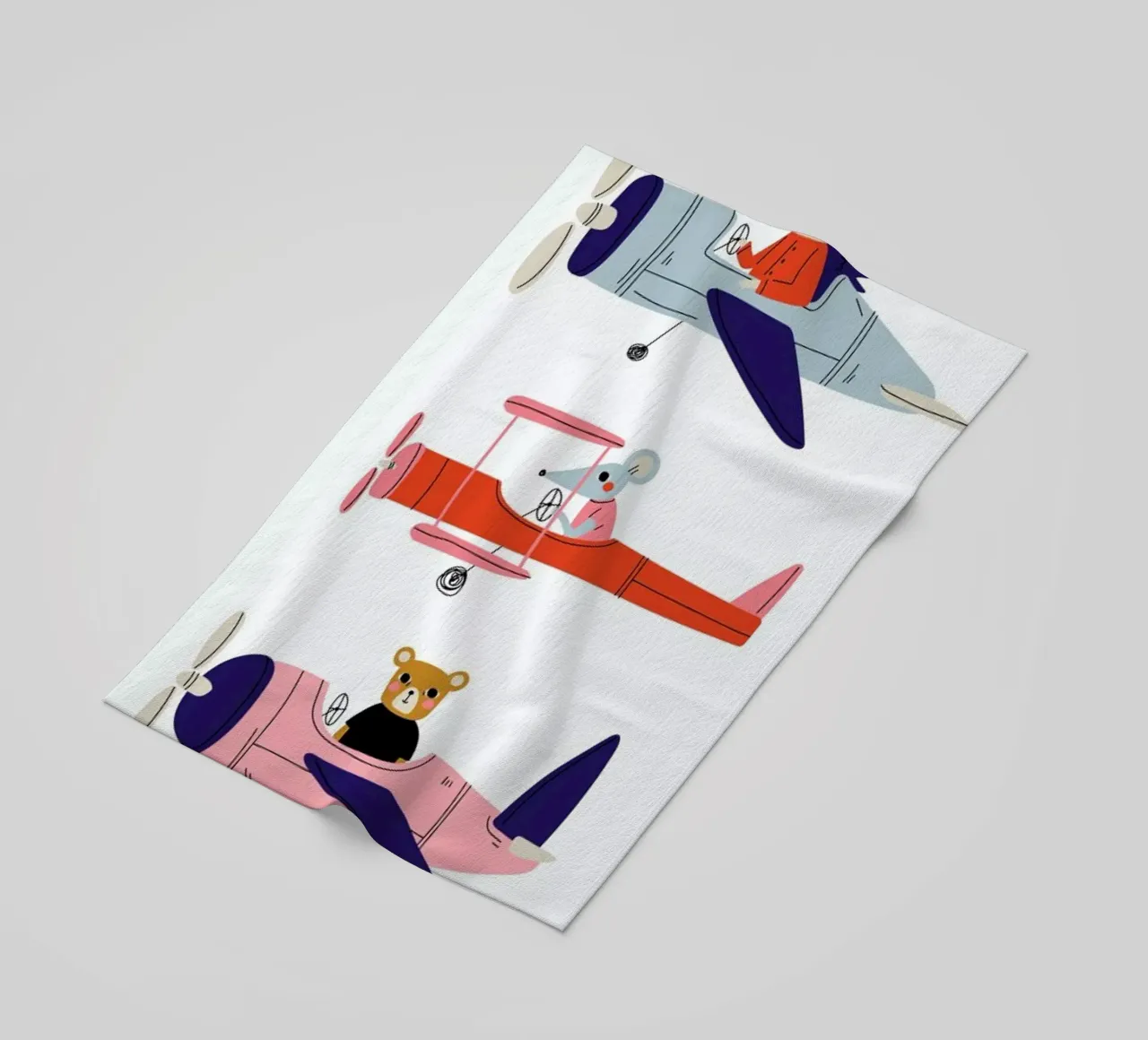 Aeroplane Race Strandtuch von Little Flourishes