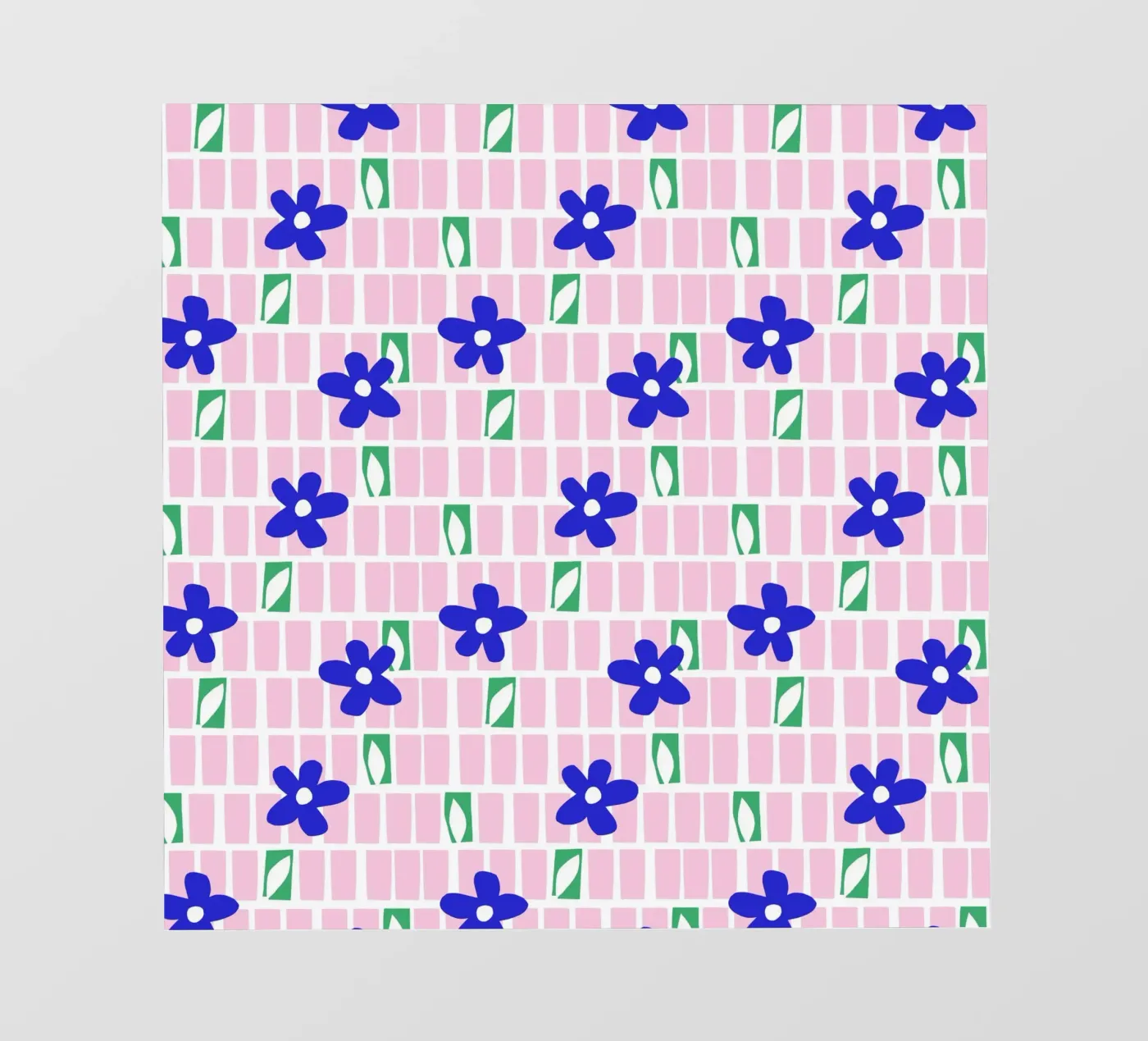 Blumen Grid fotobehang van Lisa Jasmin Bauer