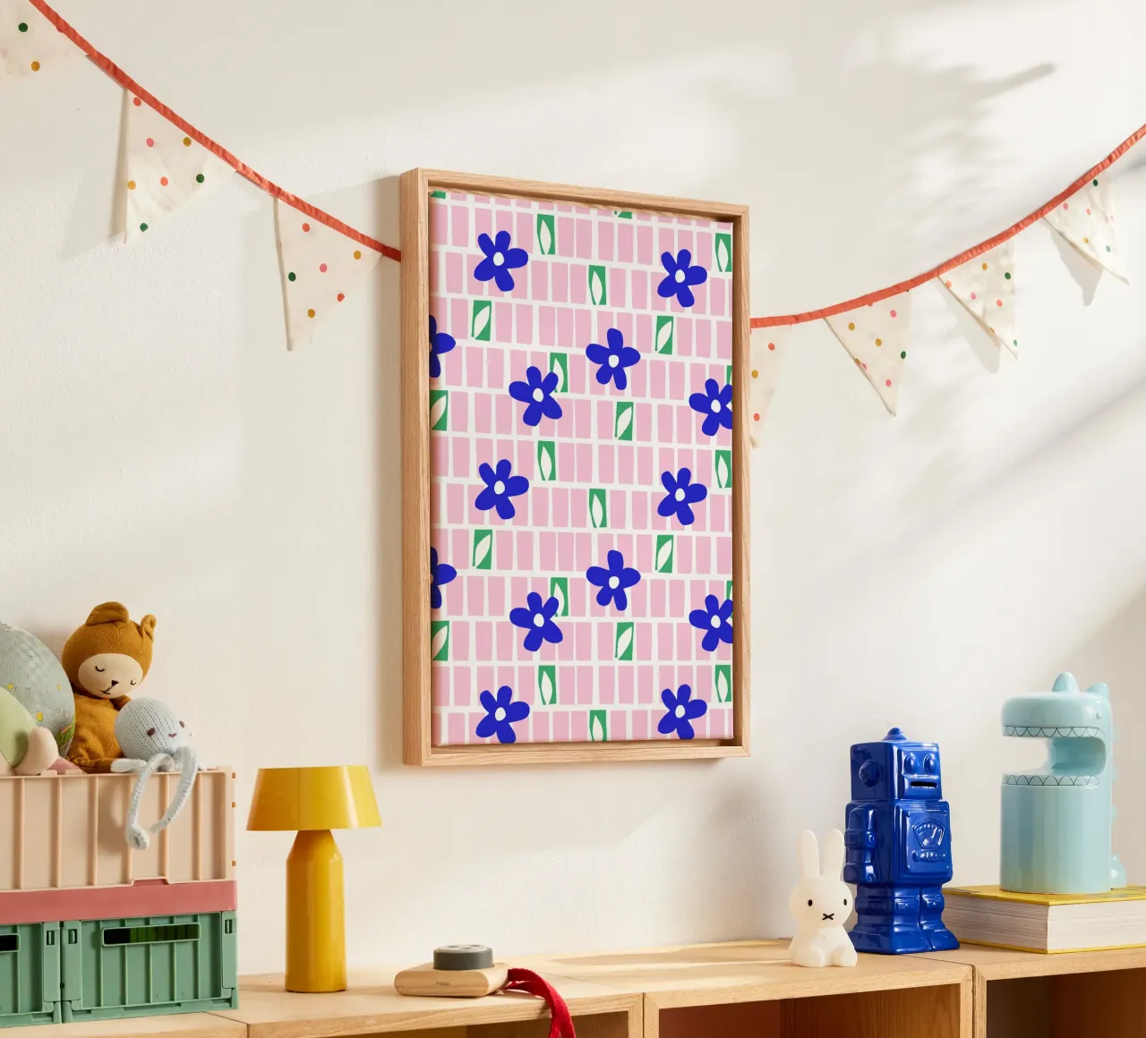 Blumen Grid tela da Lisa Jasmin Bauer