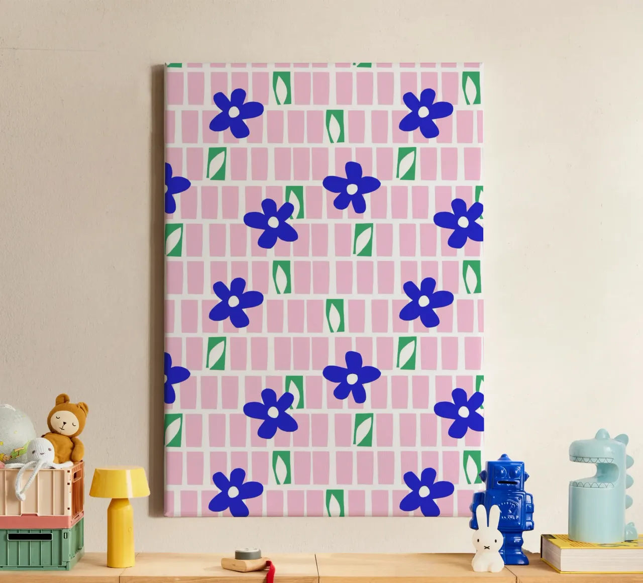 Blumen Grid tela da Lisa Jasmin Bauer