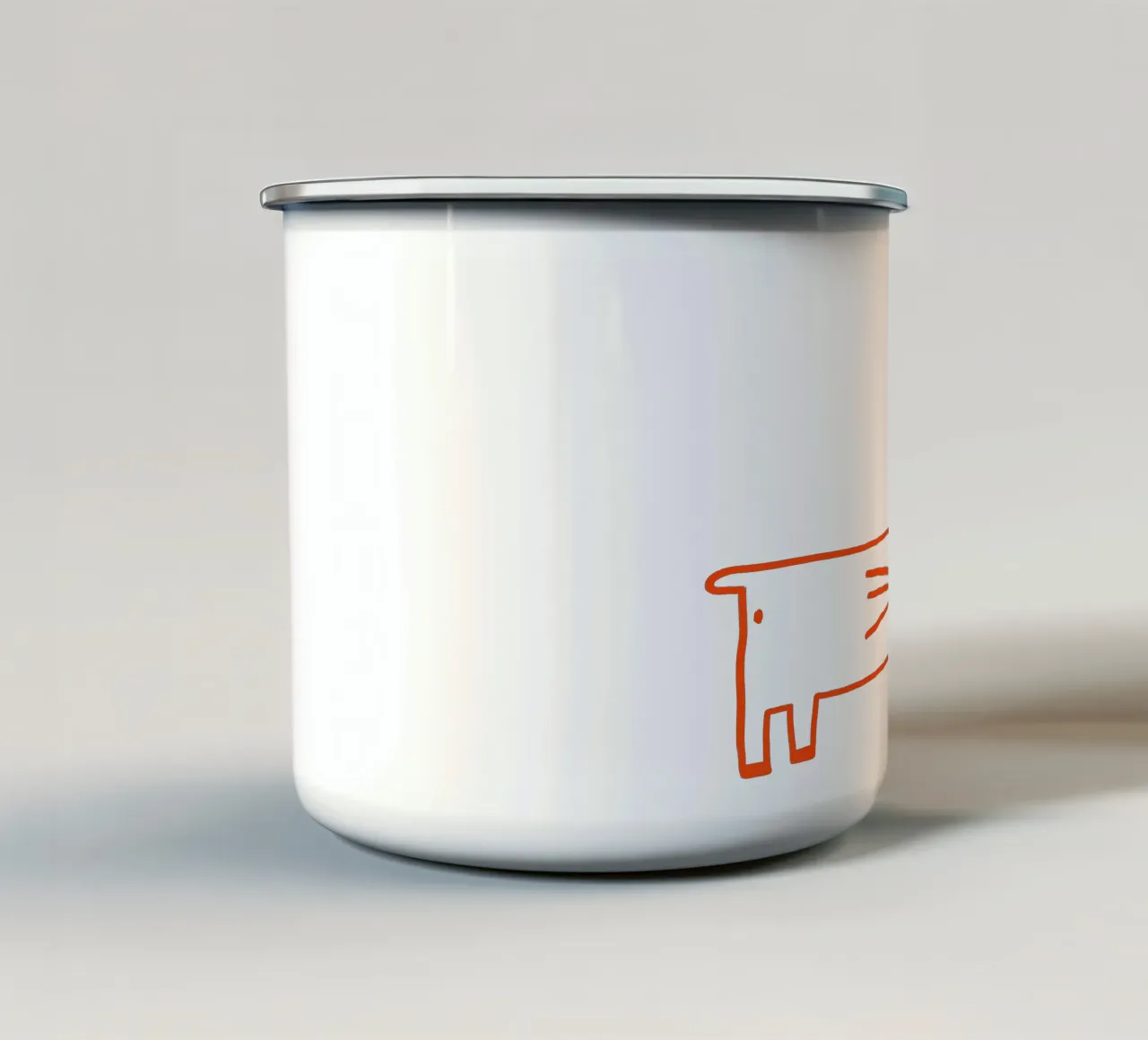 Lepre tazza in smalto da aucontraire