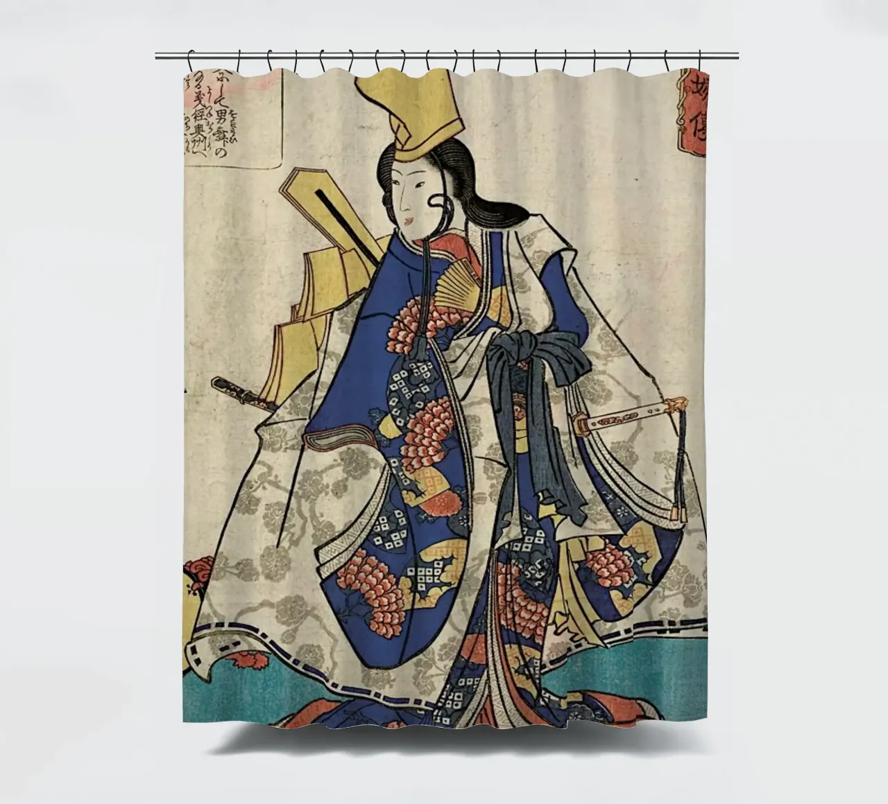 Kuniyoshi - Shirabyoshi Dancer Shizuka tenda da doccia da ARTOTHEK