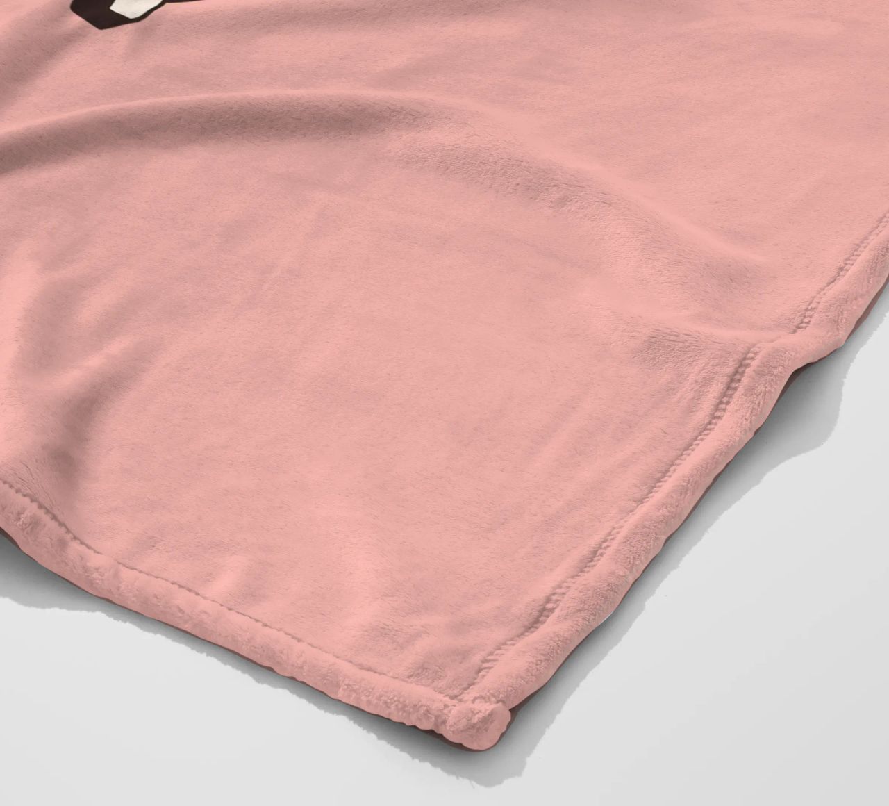 Bit of a Mess But Doing my Best Typography Print Peach Pink fleece blanket by THE MOTIVATED TYPE