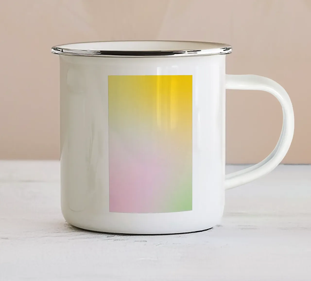 Sanfter Verlauf Frühlingsblume Emaille Tasse von Katja Stehle Design