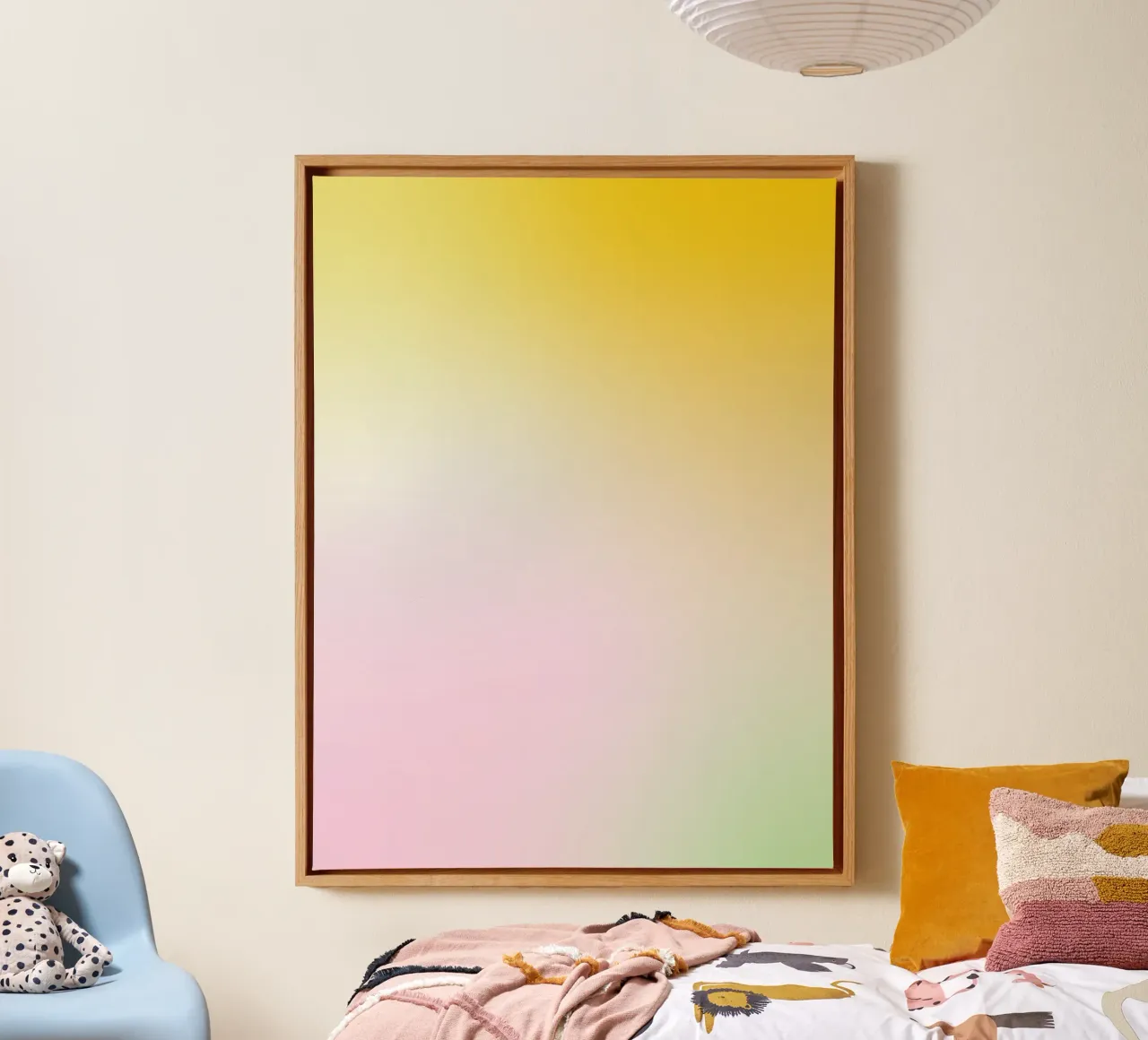 Zachte lentebloem met kleurverloop canvas van Katja Stehle Design