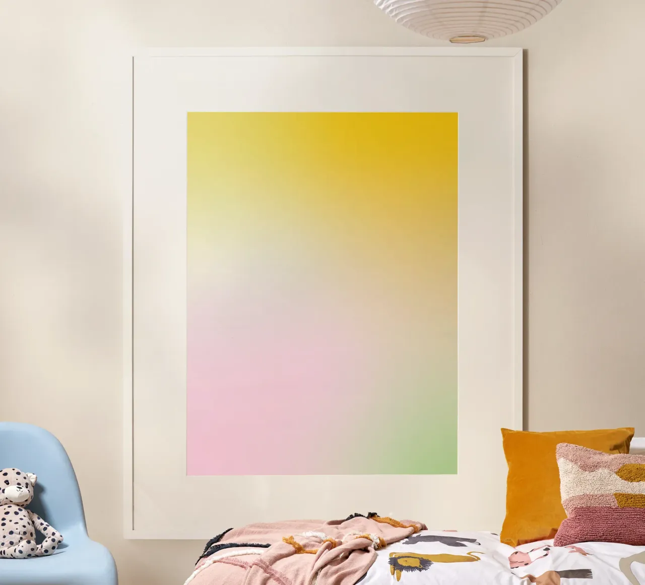 Zachte lentebloem met kleurverloop poster met aluminium frame van Katja Stehle Design