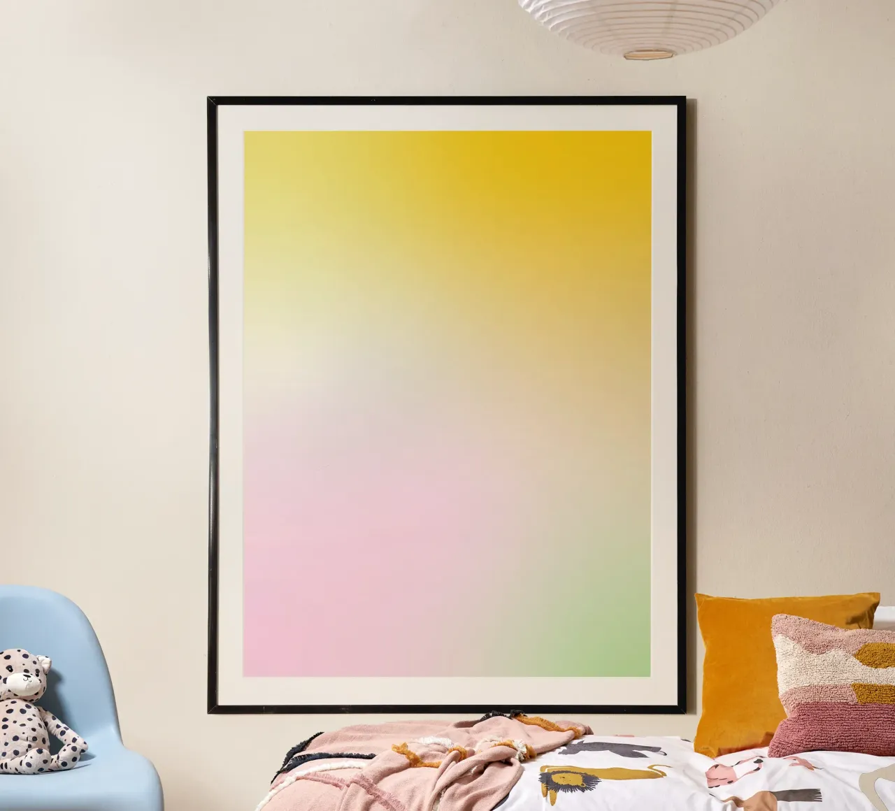 Zachte lentebloem met kleurverloop poster met aluminium frame van Katja Stehle Design