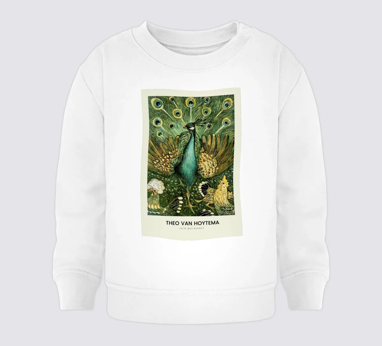 Van Hoytema - Pauw Met Kippen felpa neonato da Vintage by JUNIQE