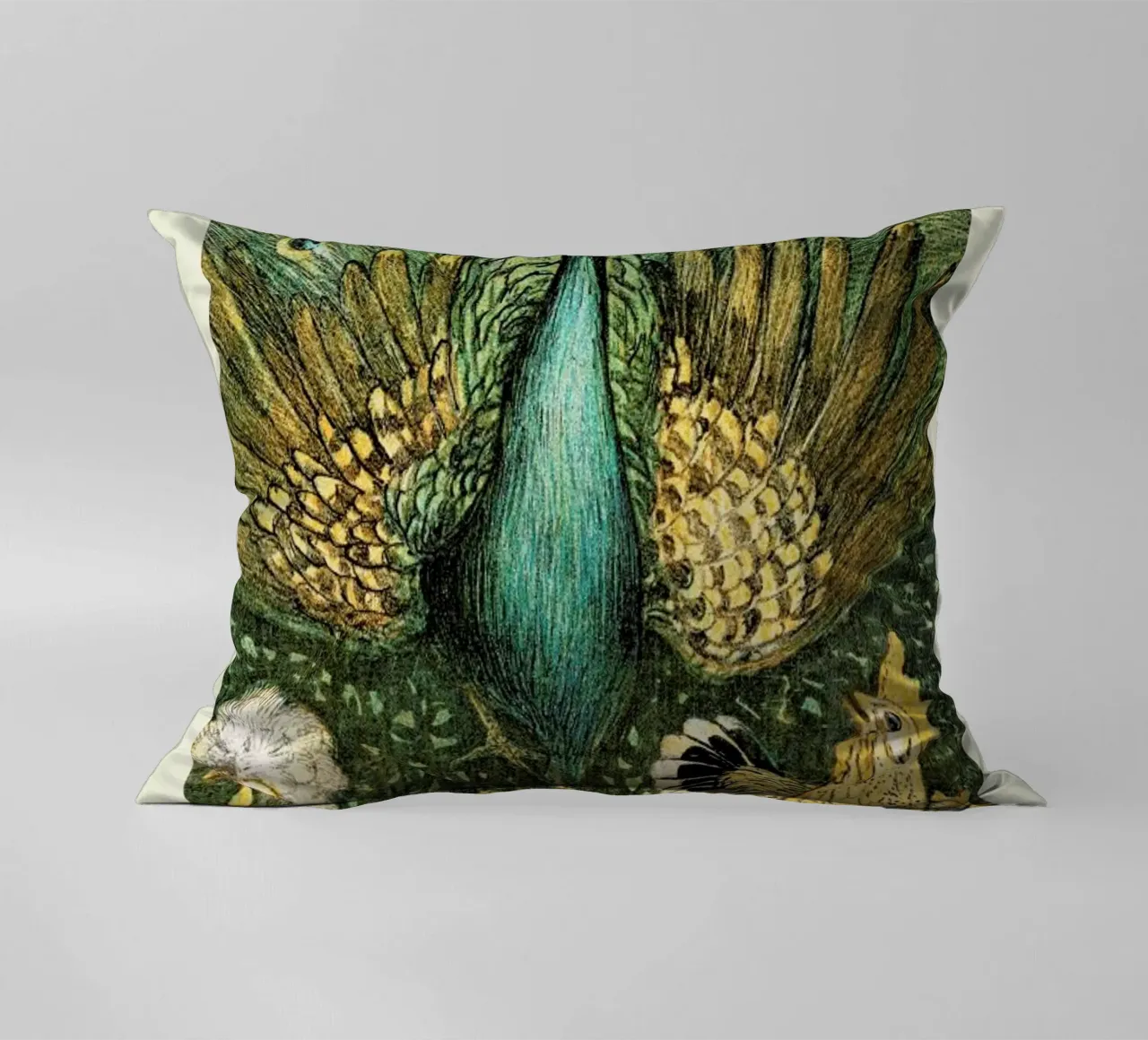 Van Hoytema - Pauw Met Kippen cuscino da Vintage by JUNIQE