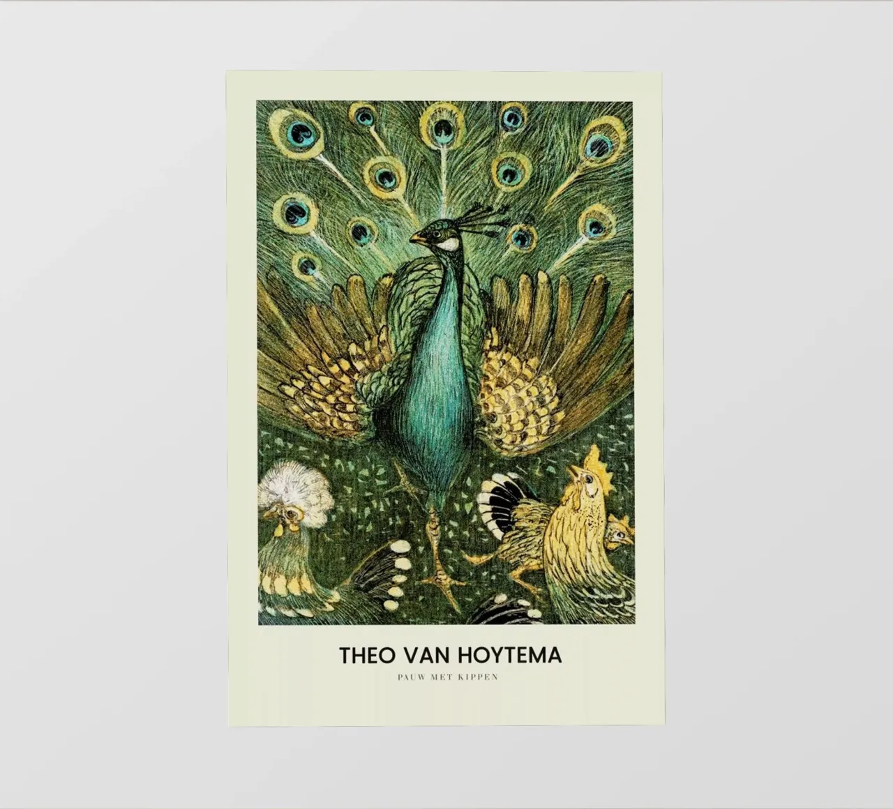 Van Hoytema - Pauw Met Kippen pellicola backlit da Vintage by JUNIQE