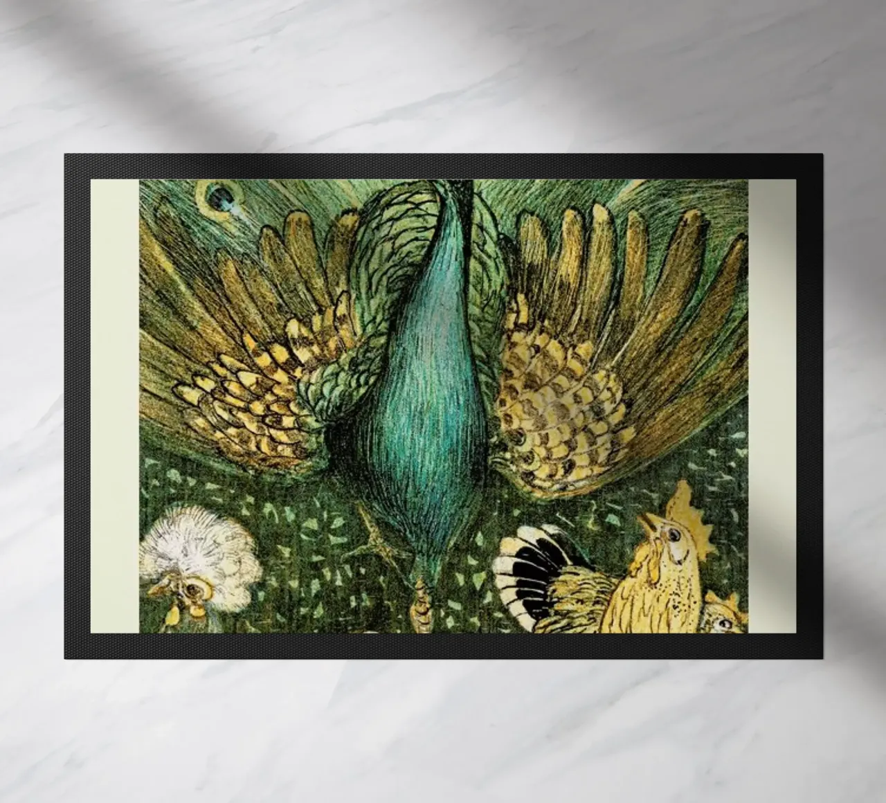 Van Hoytema - Pauw Met Kippen zerbino da Vintage by JUNIQE