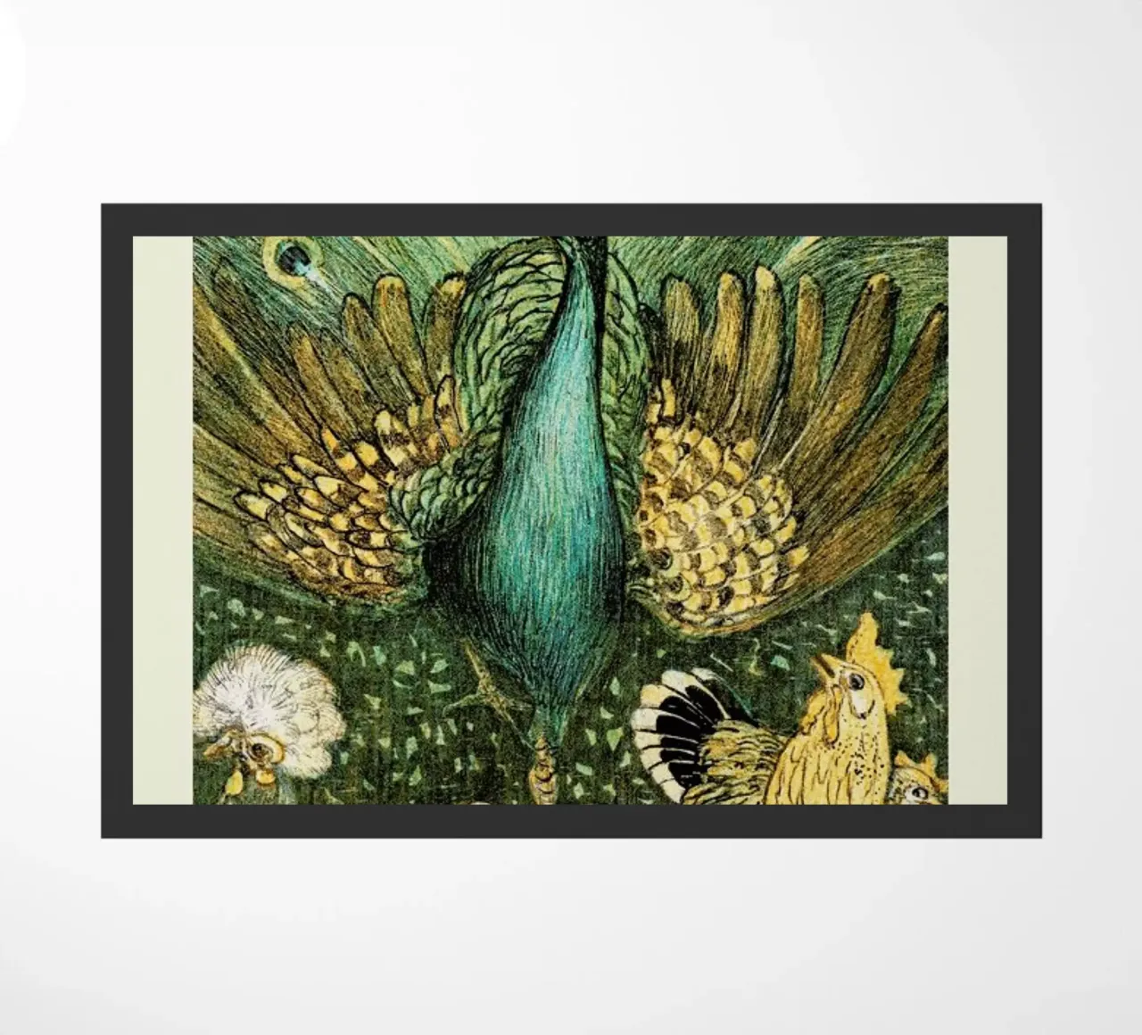 Van Hoytema - Pauw Met Kippen zerbino da Vintage by JUNIQE