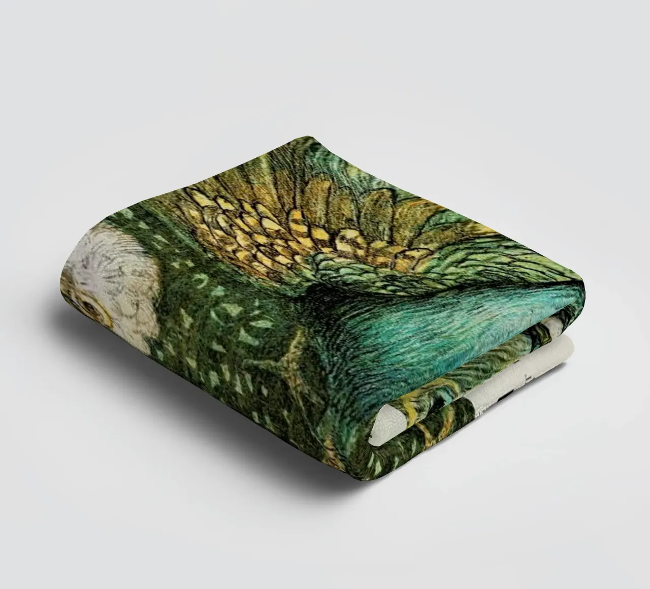 Van Hoytema - Pauw Met Kippen asciugamano da bagno da Vintage by JUNIQE
