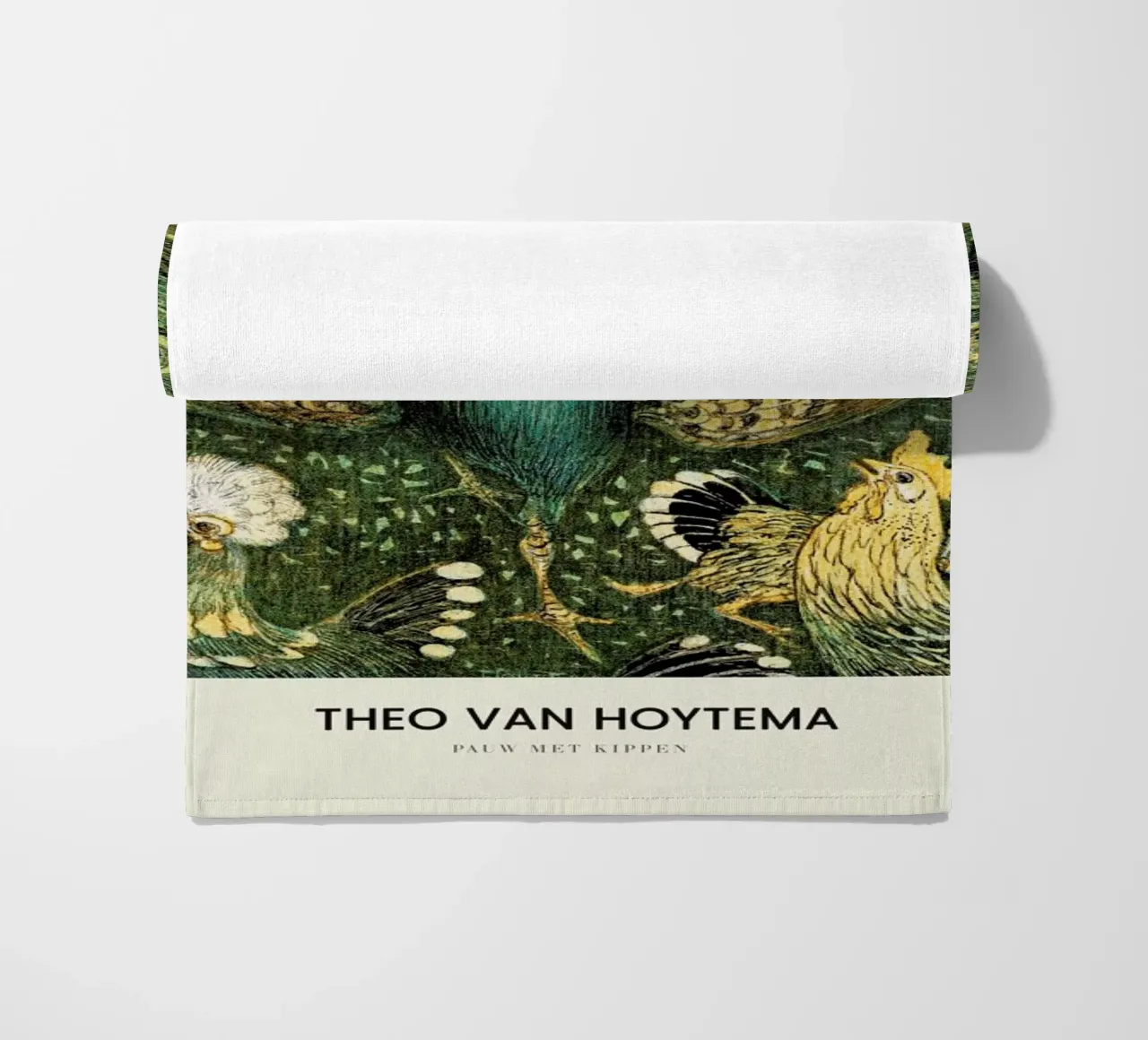 Van Hoytema - Pauw Met Kippen telo mare da Vintage by JUNIQE