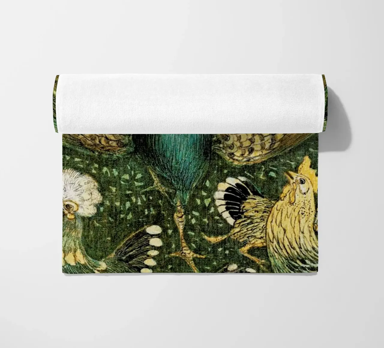 Van Hoytema - Pauw Met Kippen telo mare da Vintage by JUNIQE