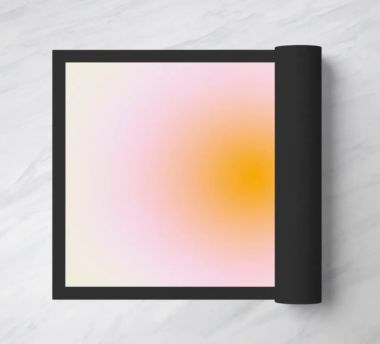 Morbido fiore sfumato rosa arancio beige zerbino da Katja Stehle Design