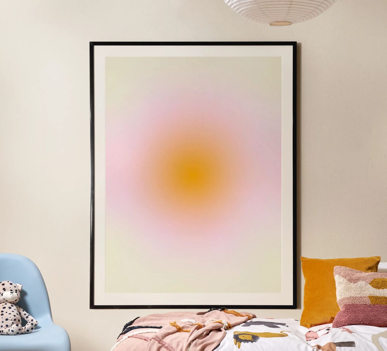 Sanfter Verlauf Blume rosa orange beige Poster von Katja Stehle Design