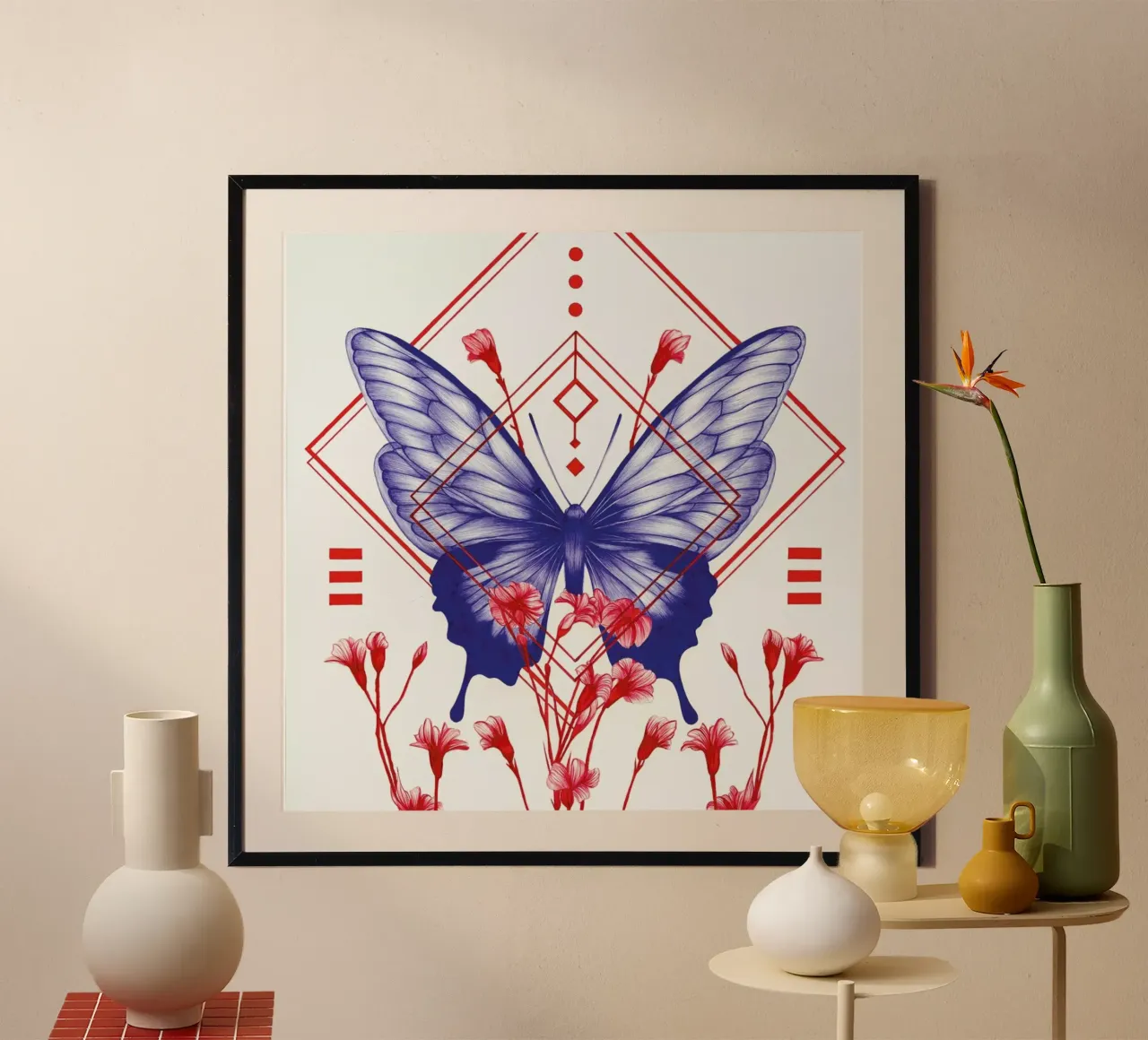 Evolution 1 poster con telaio in alluminio da The White Deer