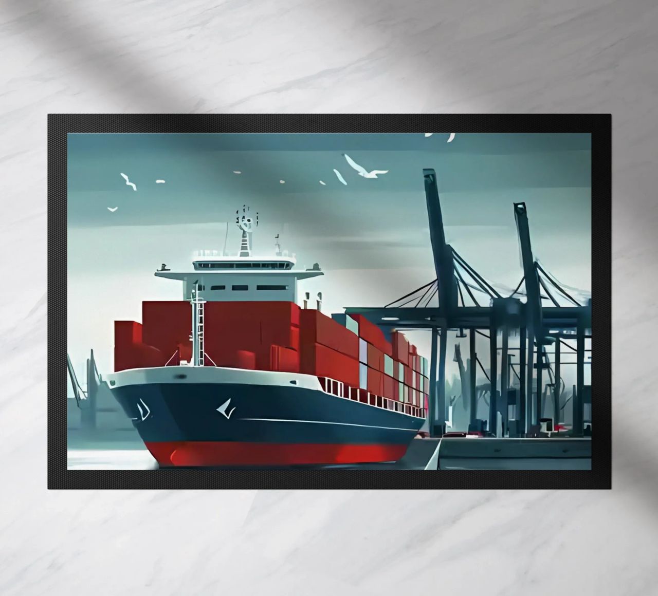 nave container gru portuali barca a vela zerbino da Matthew W Smith