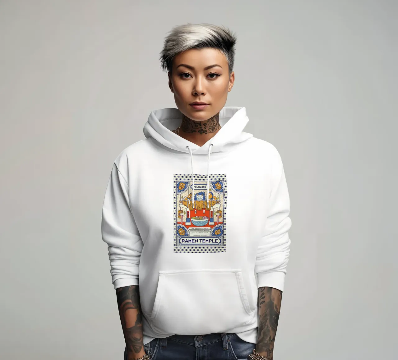 Ramen Temple Folklore felpa con cappuccio da daylight design studio