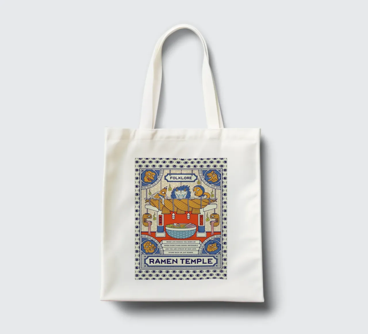 Ramen Temple Folklore tote bag by daylight design studio
