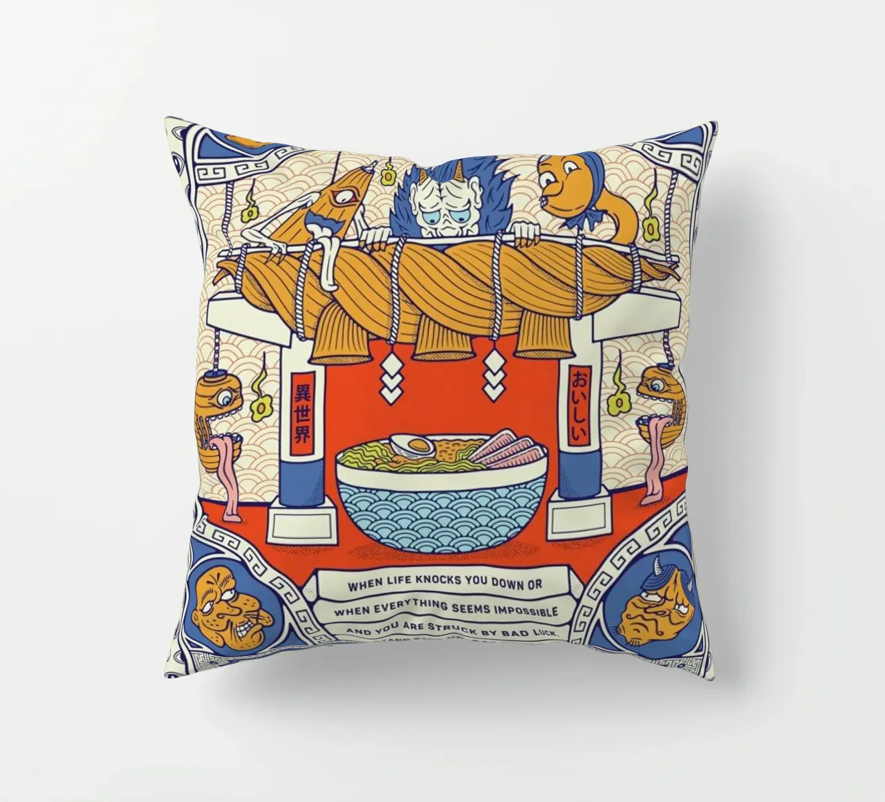 Ramen Temple Folklore cuscino da daylight design studio