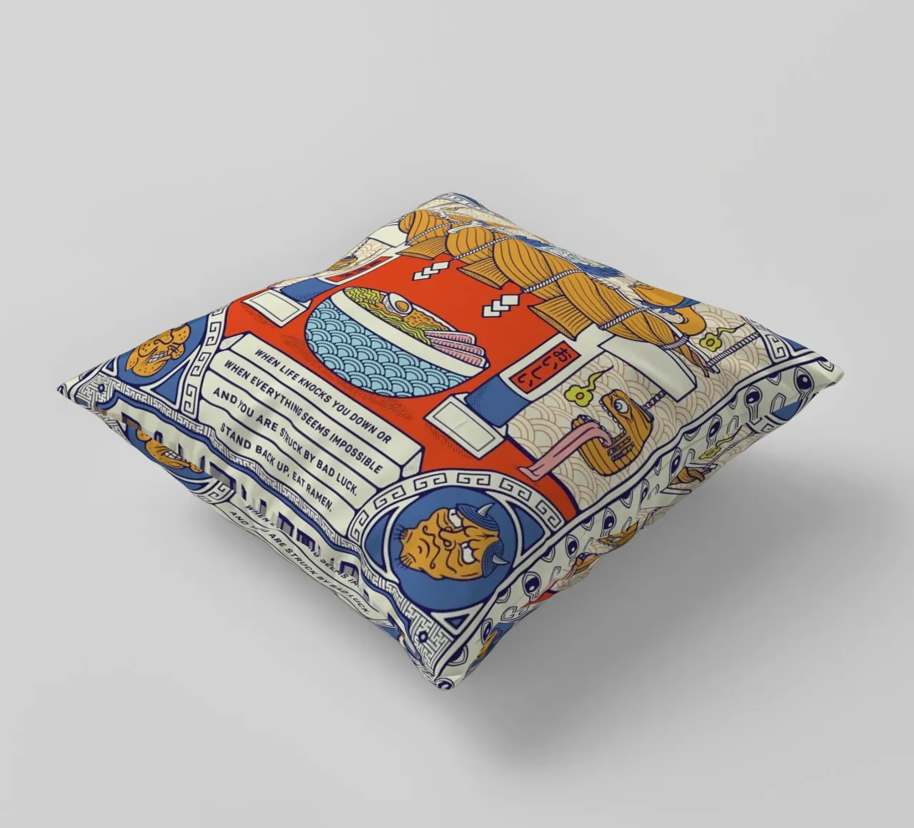 Ramen Temple Folklore cuscino da daylight design studio