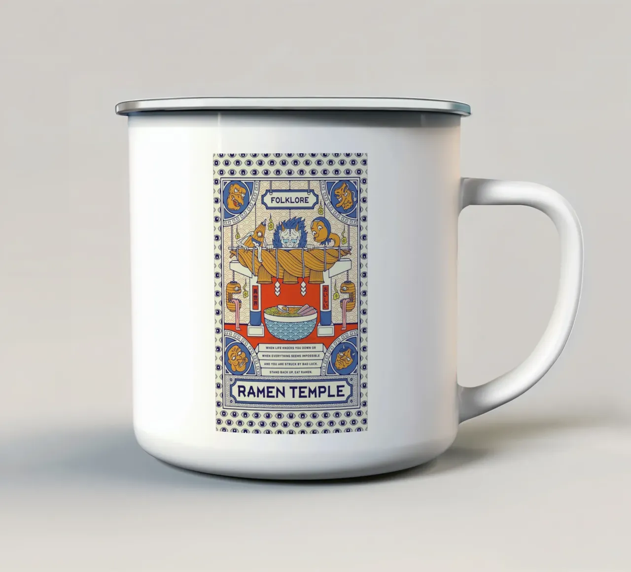 Ramen Temple Folklore tazza in smalto da daylight design studio