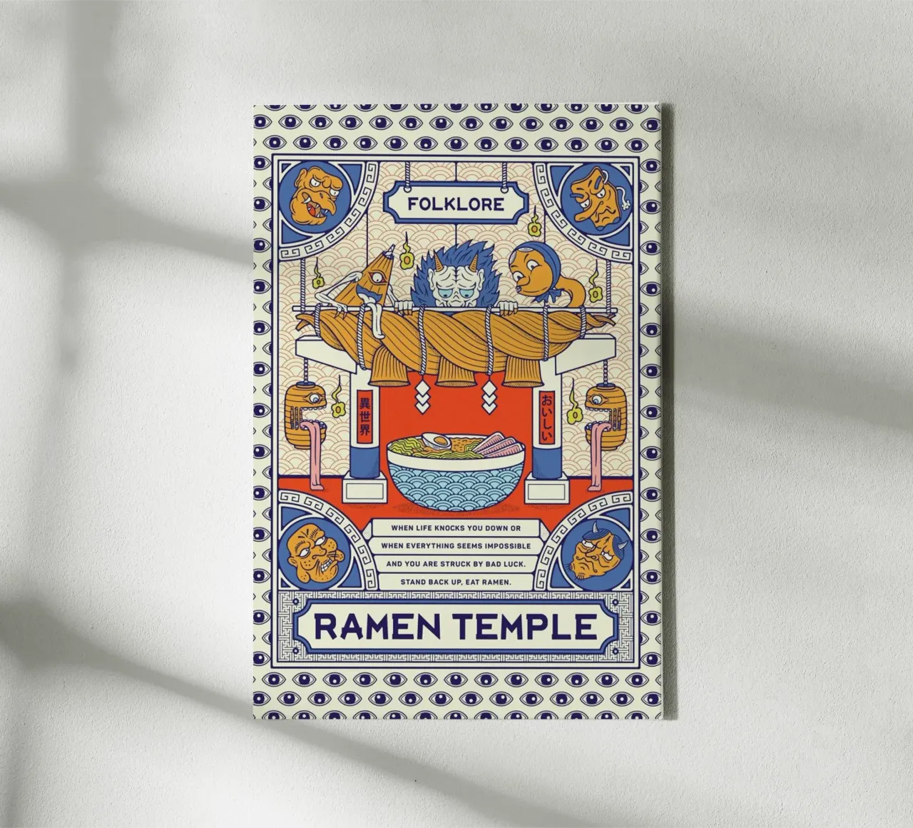 Ramen Temple Folklore canvas met Baklijst van daylight design studio