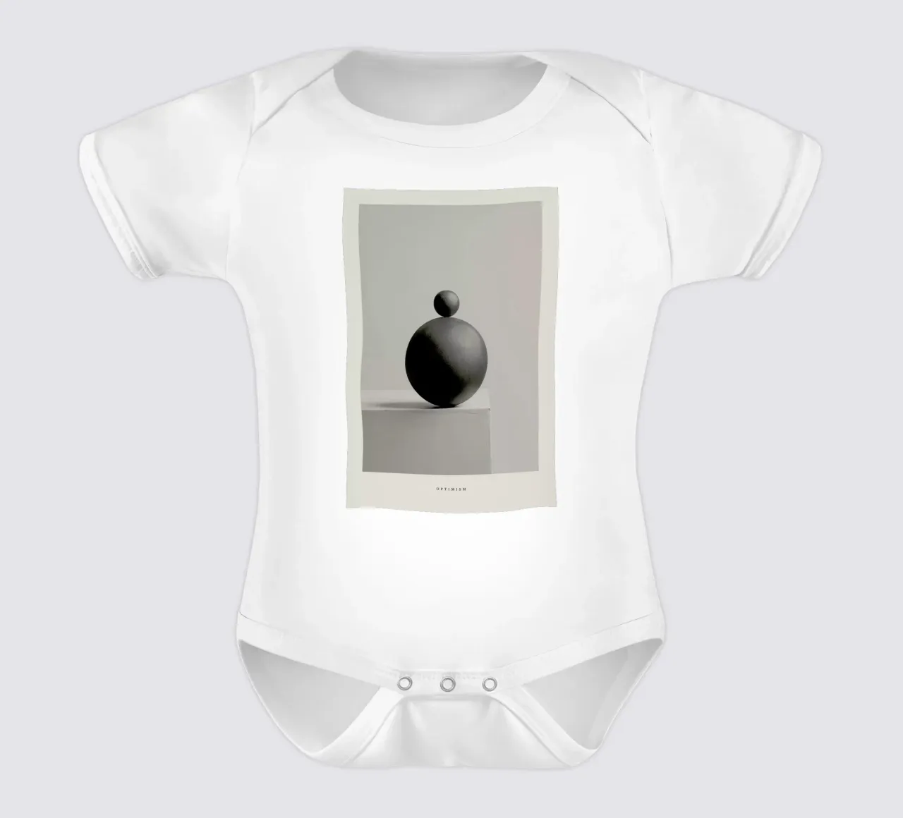 Optimism body neonato maniche corte da Graphite